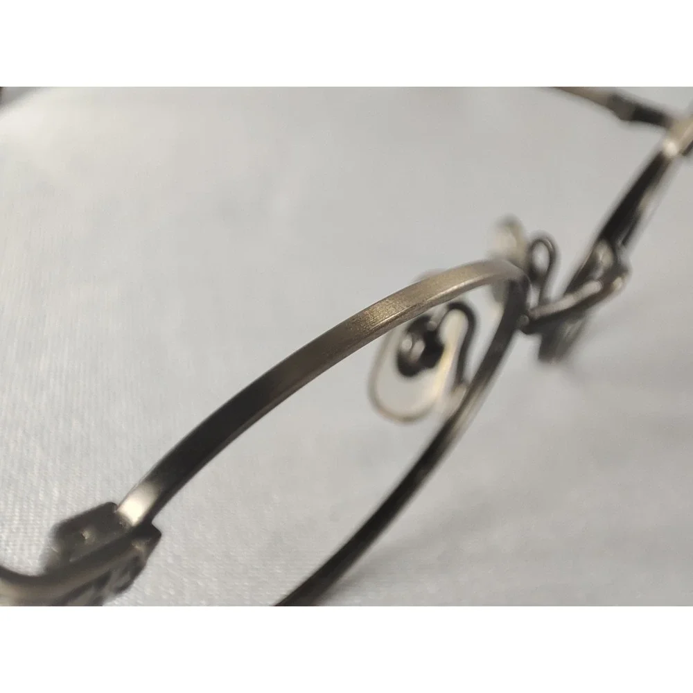VTG Laura Ashley Ruth Antique Gold Oval Eyeglass Frames 47-20-135 Engraved Japan
